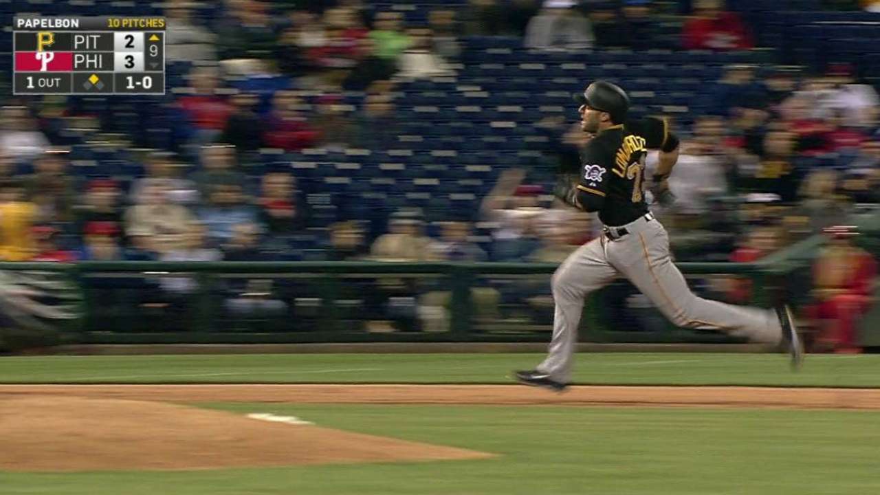 Lombardozzi goes to third in 9th