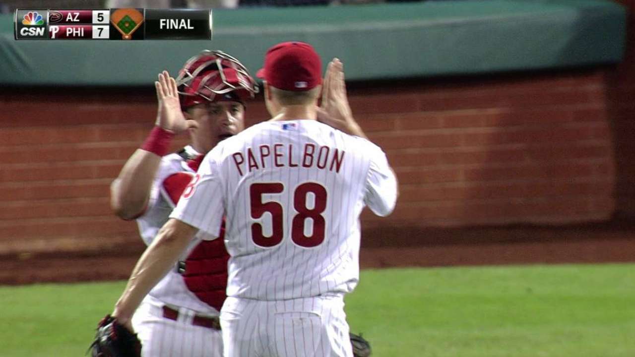 Papelbon records the save