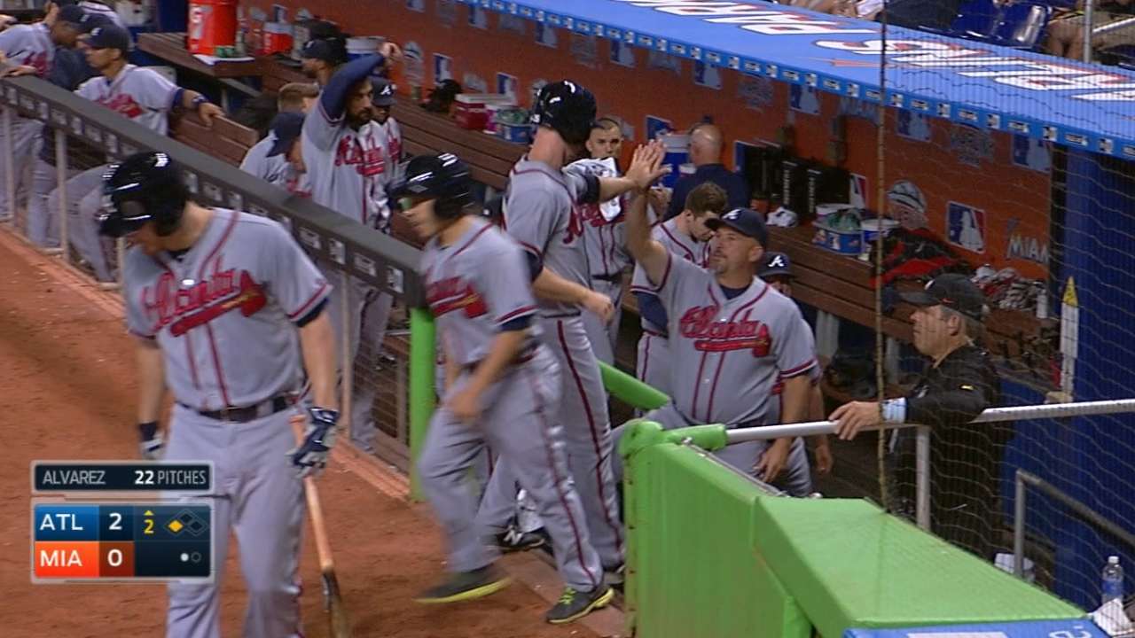 Braves' five-run 2nd inning
