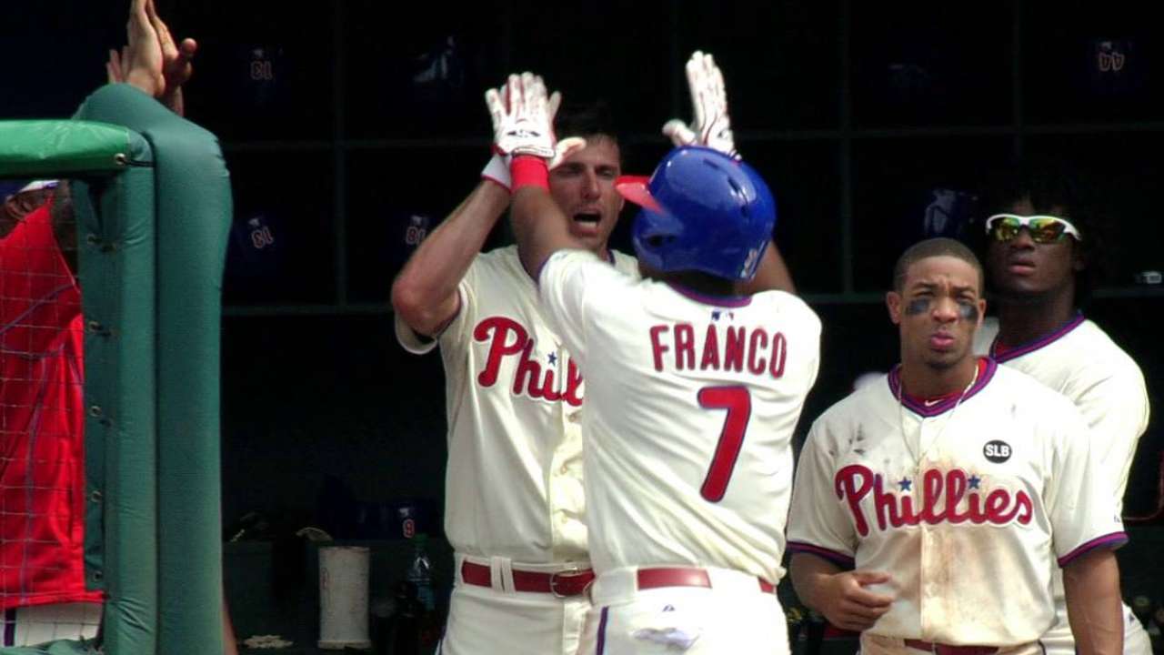 Franco breaks through in big way at plate