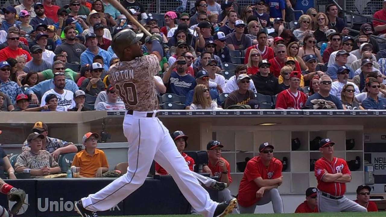 Upton launches solo homer