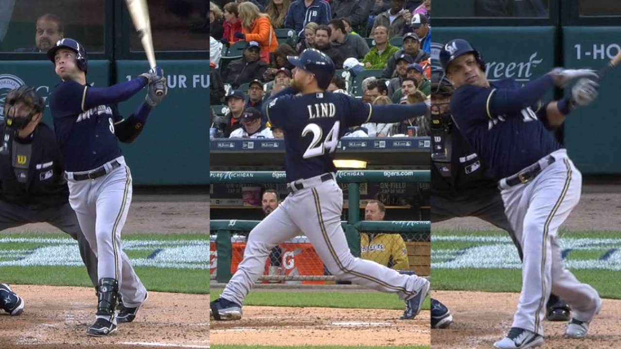 Brewers stun Tigers with 3-homer 3rd inning
