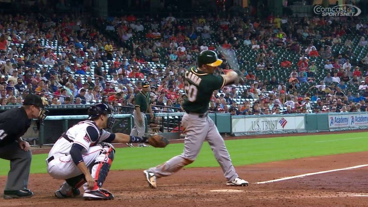 Oakland deja escapar oportunidades, serie vs. Astros