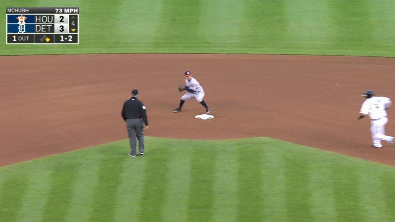 Valbuena starts double play