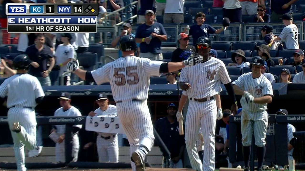 Heathcott's first MLB home run