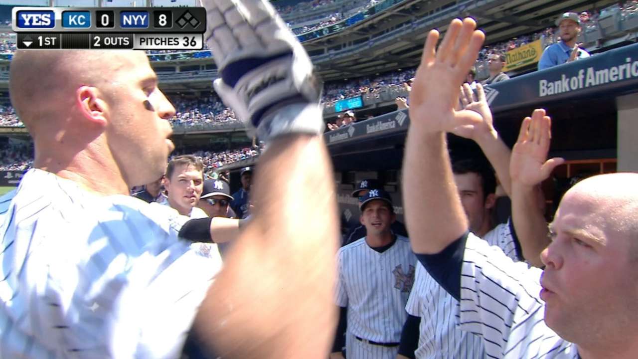 Bates de Yankees se destapan y apabullan a K.C.