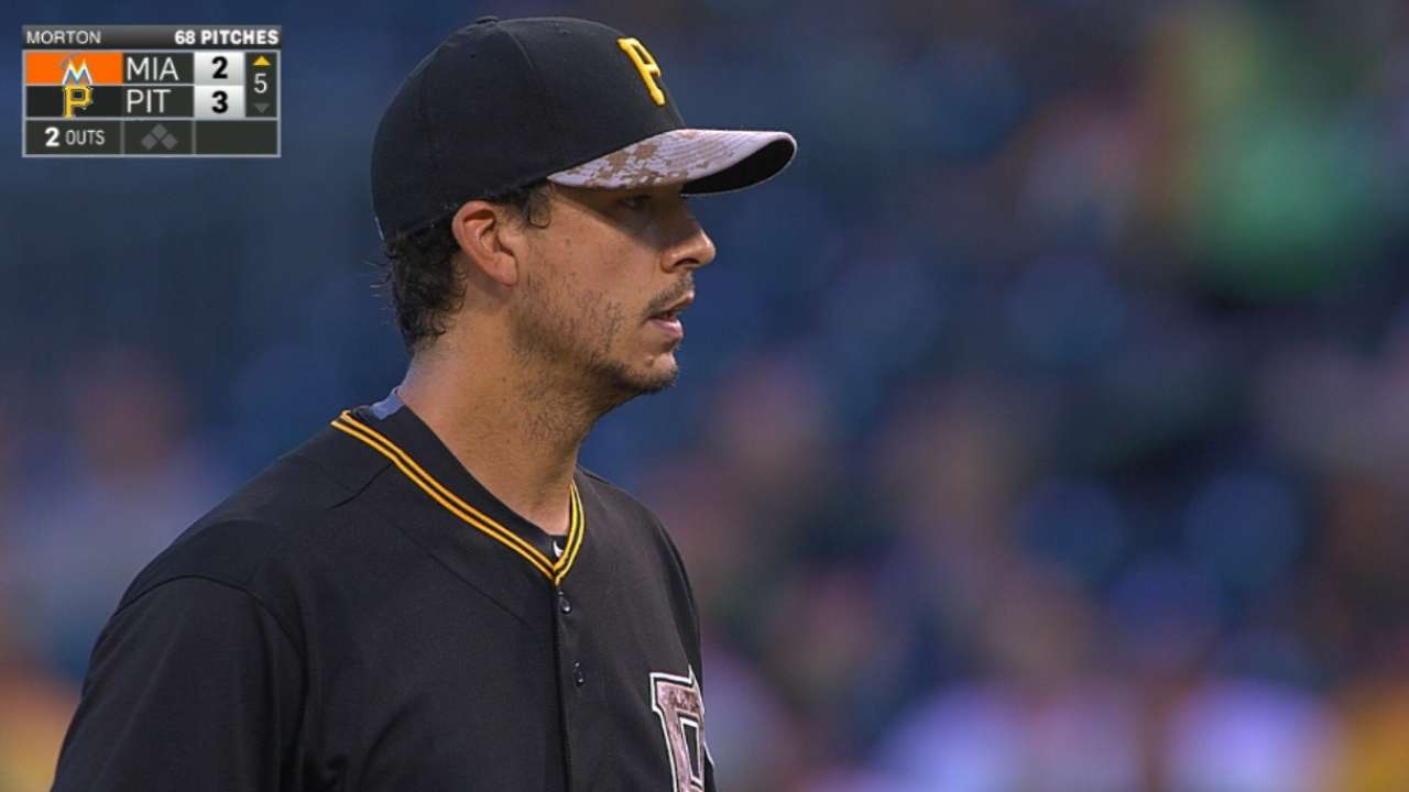 Morton holds Marlins to two runs