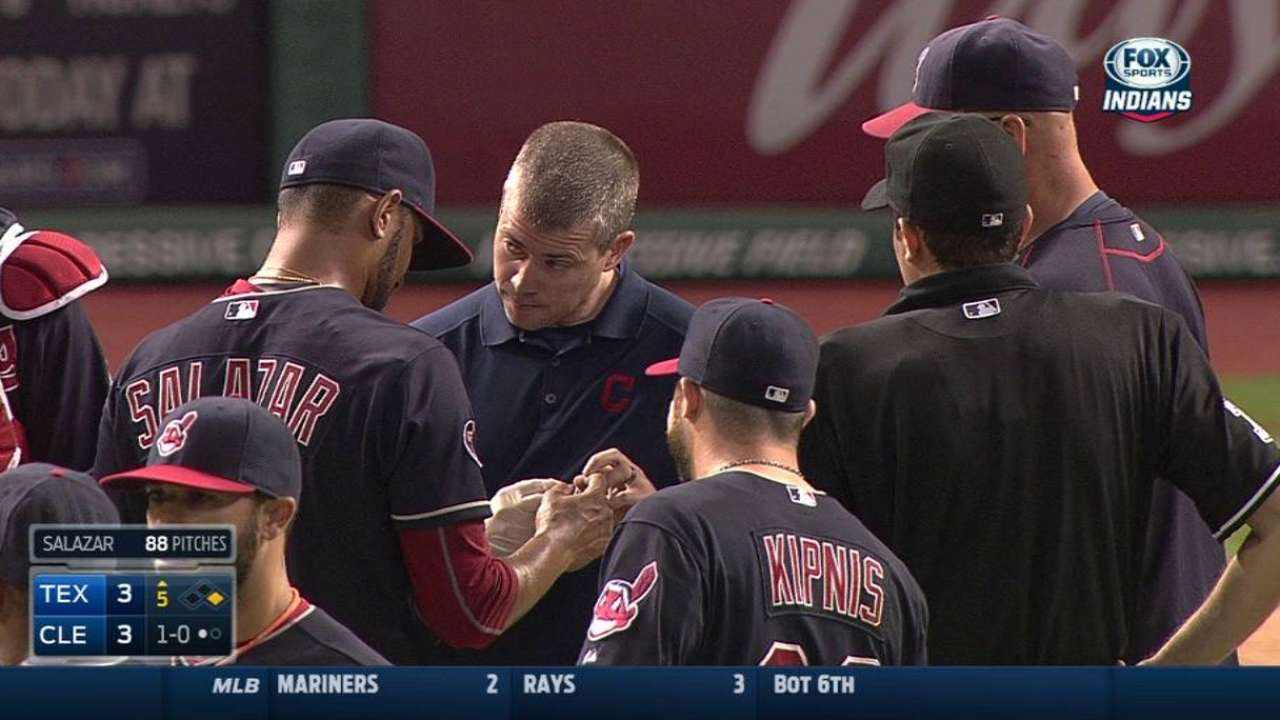 Salazar visited by trainer