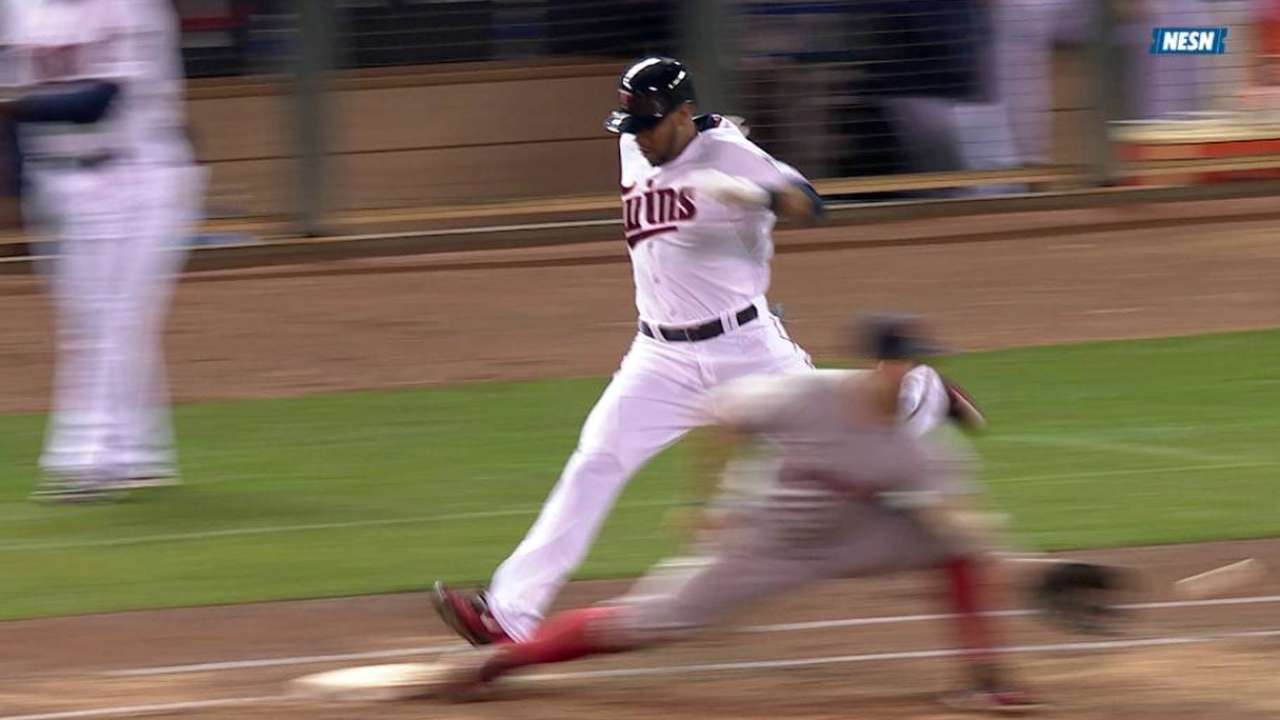 Bogaerts' barehanded play stands