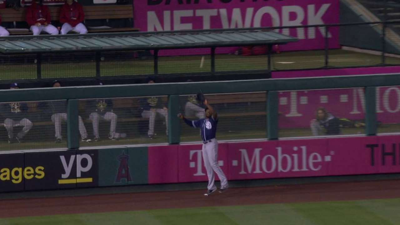 Upton's catch at the wall