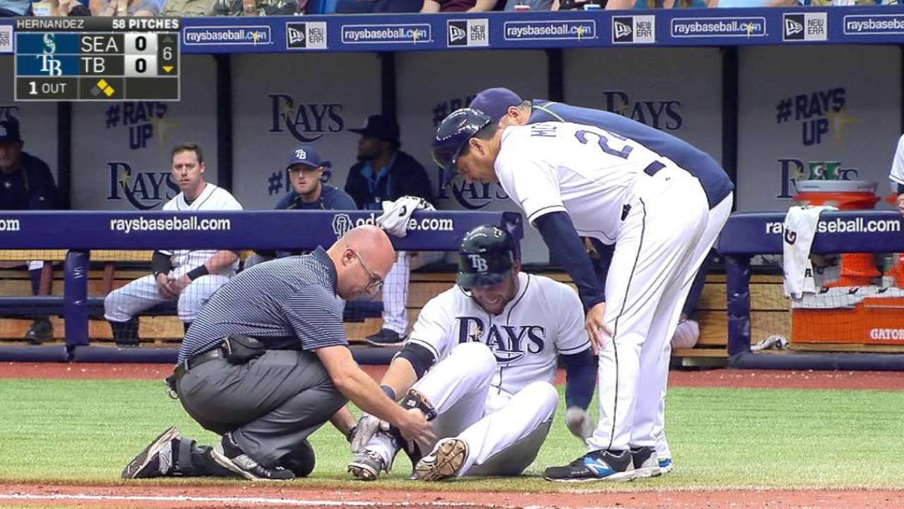 X-rays negative on Kiermaier's right ankle