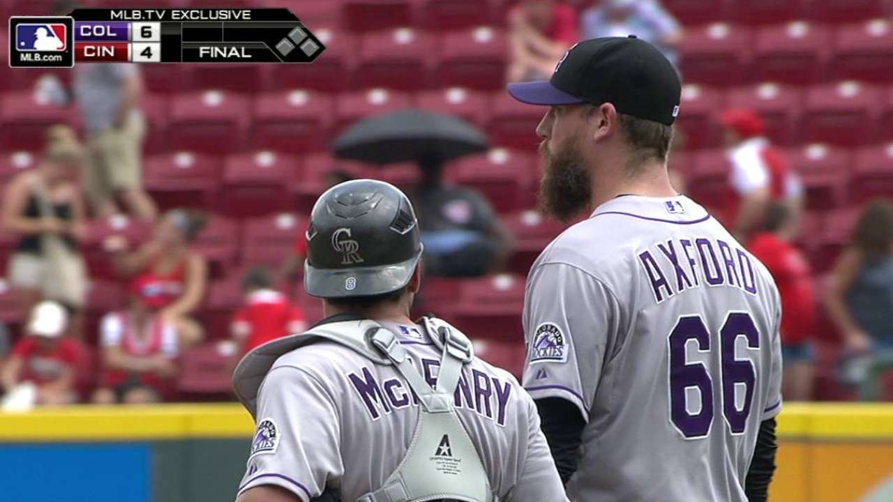 Axford closes the door