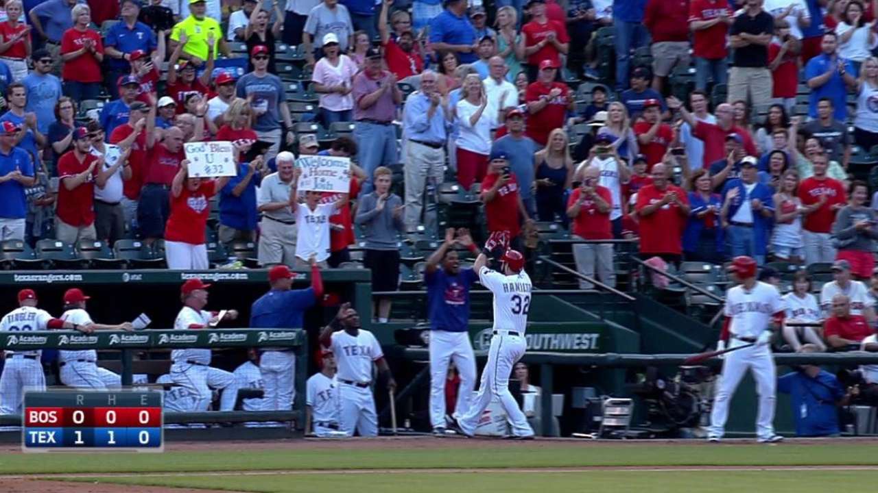 Hamilton's first homer of 2015