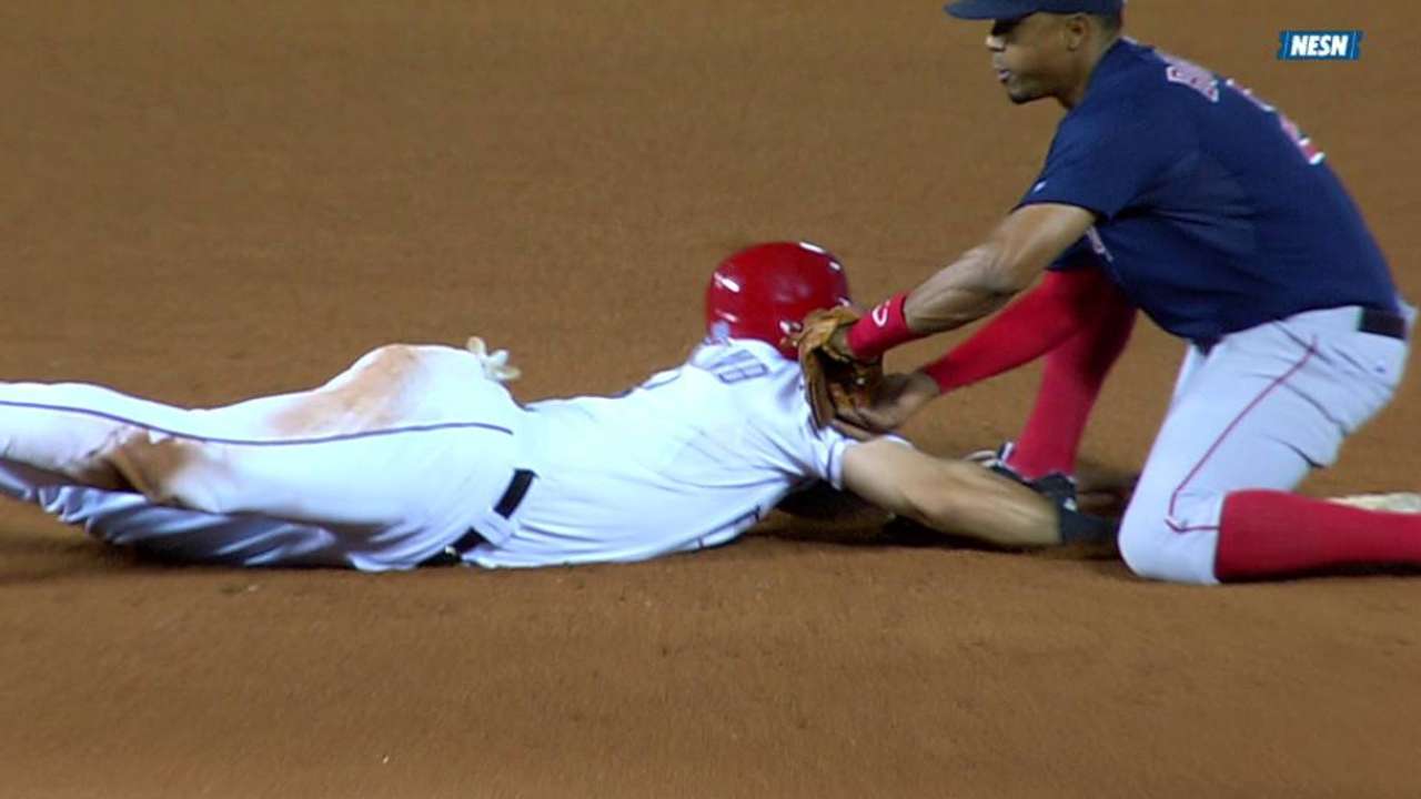Ogando picks off Moreland in 7th