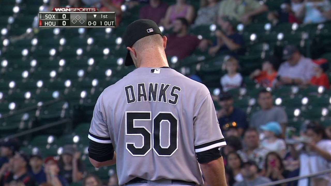 Danks' 1,000th career strikeout