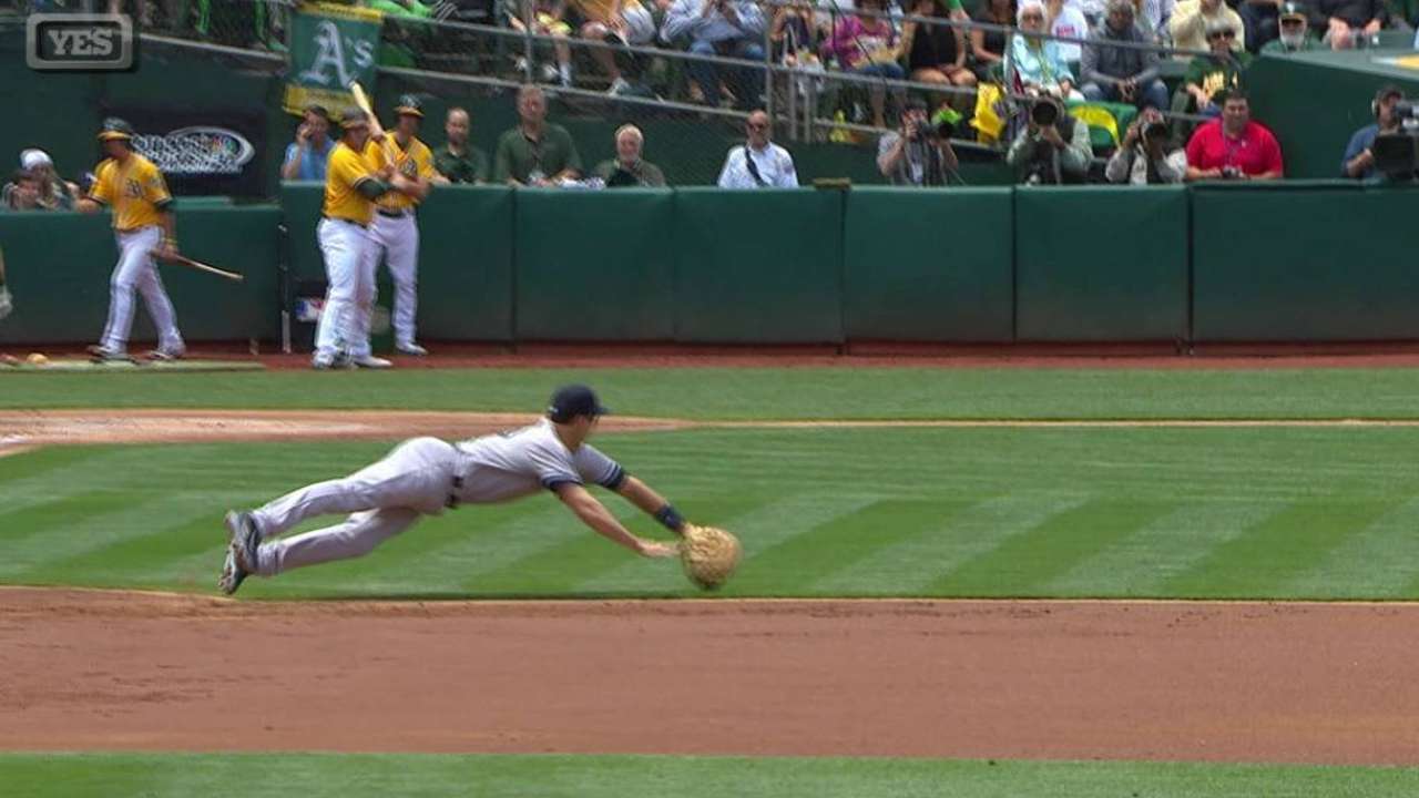 Teixeira's diving stop