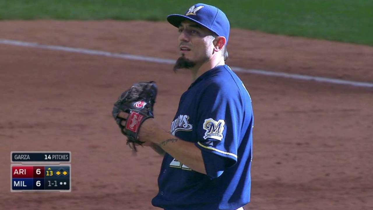 Garza earns win a day before scheduled start
