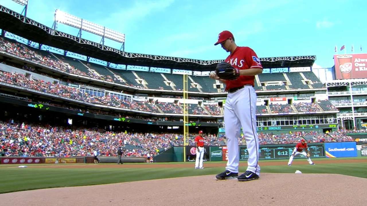 Gonzalez flirts with no-no in debut vs. Boston