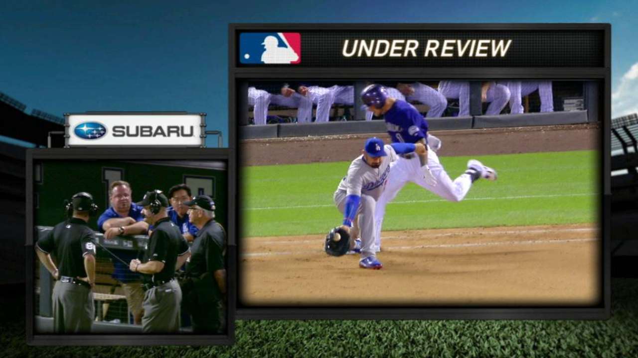 Barnes ruled safe at first