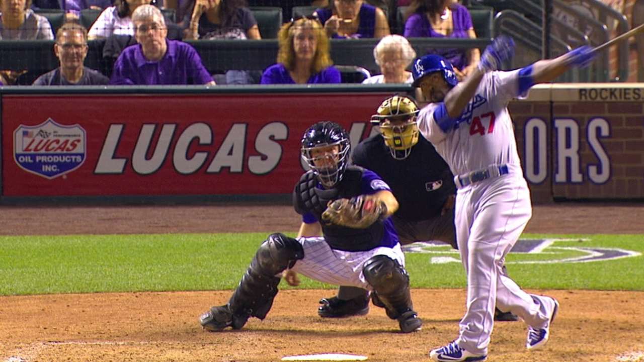 Dodgers' bats knock four homers
