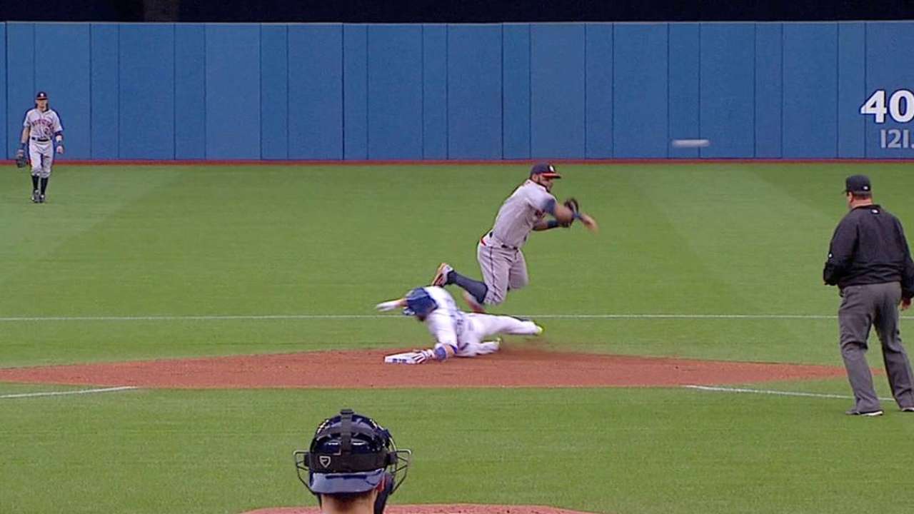 Hernandez induces double play