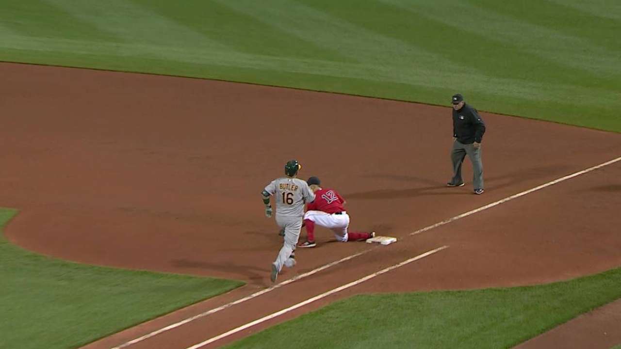 Red Sox turn double play