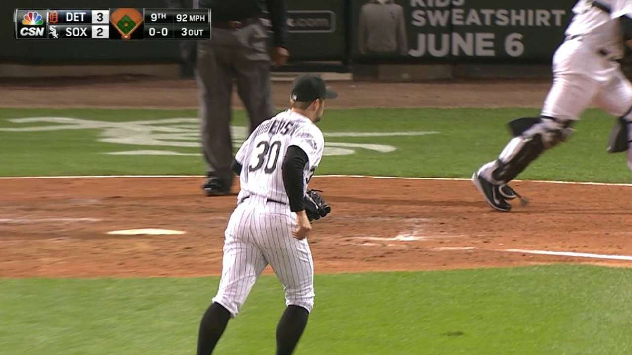 Robertson strikes out side
