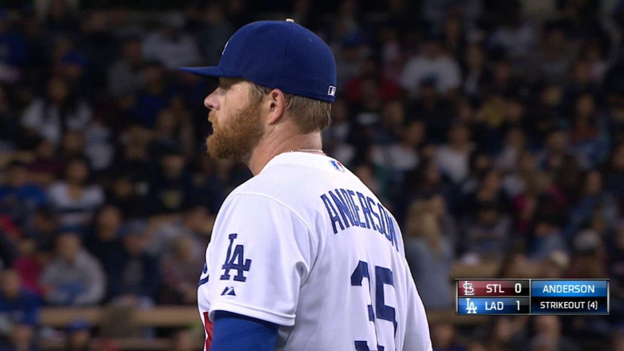Bats lack punch as Dodgers' pitchers deliver