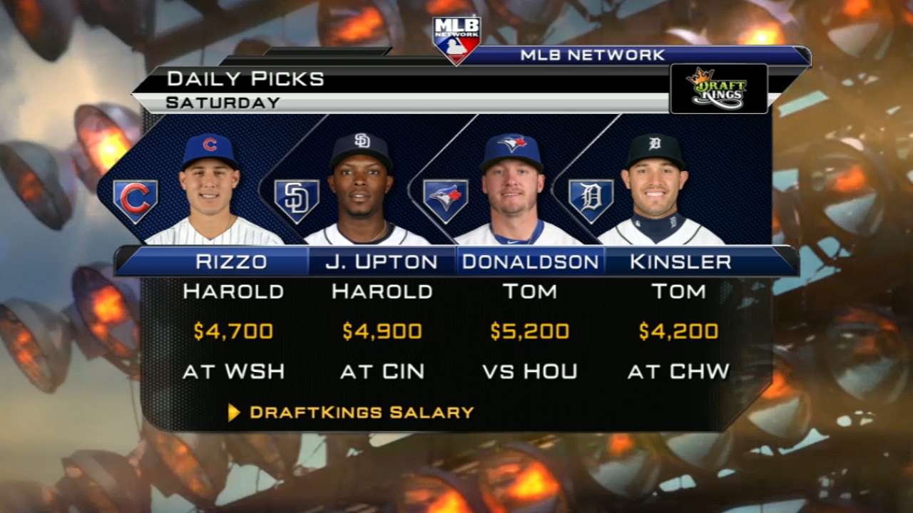 DraftKings picks: Donaldson devouring lefties