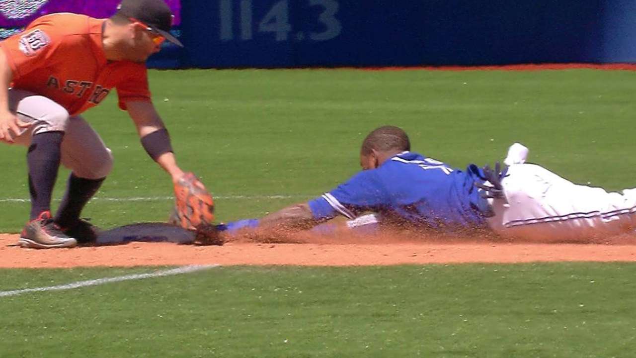 Reyes steals second