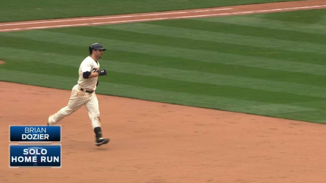 Dozier pega HR, pero Mellizos caen vs. Cerveceros