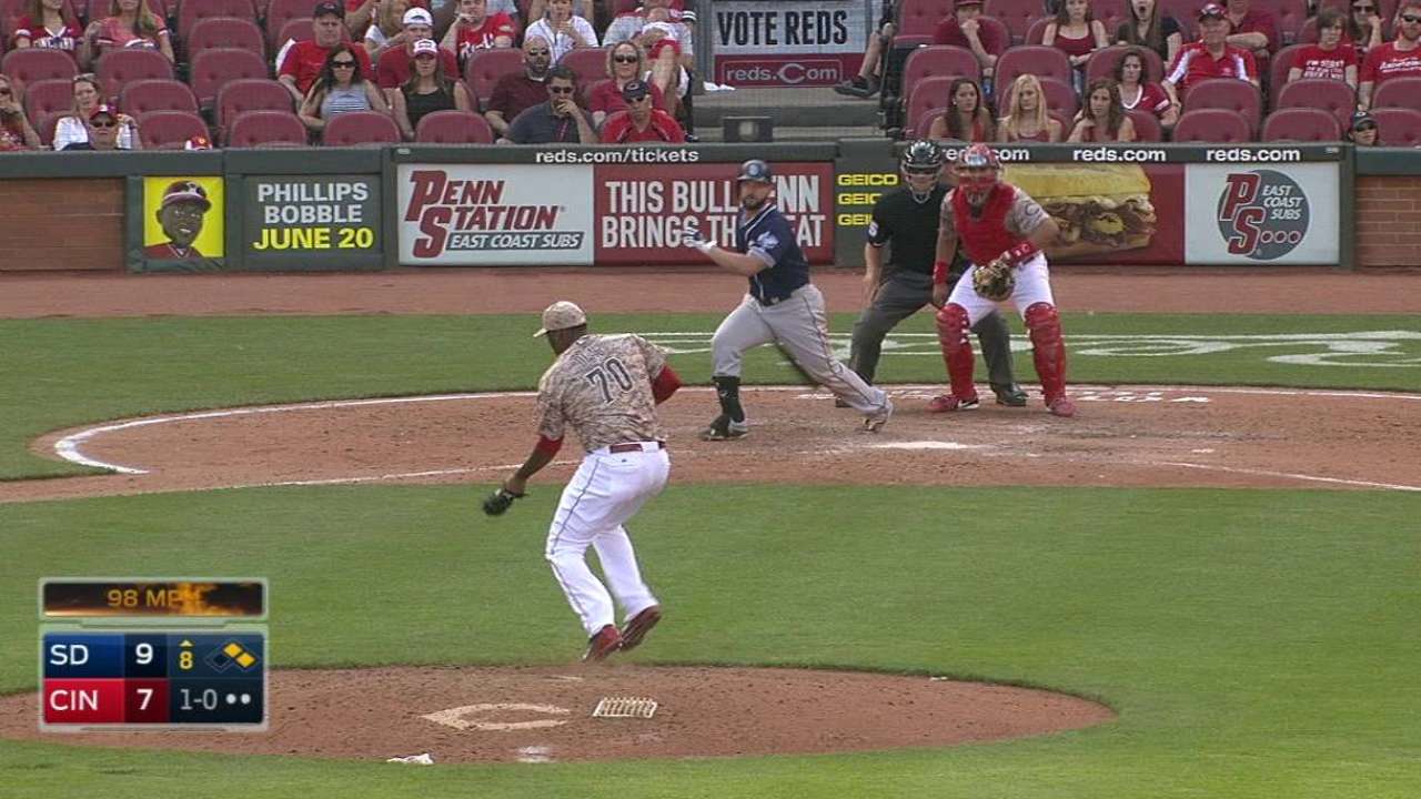 Reds option Diaz, add Adcock to bullpen