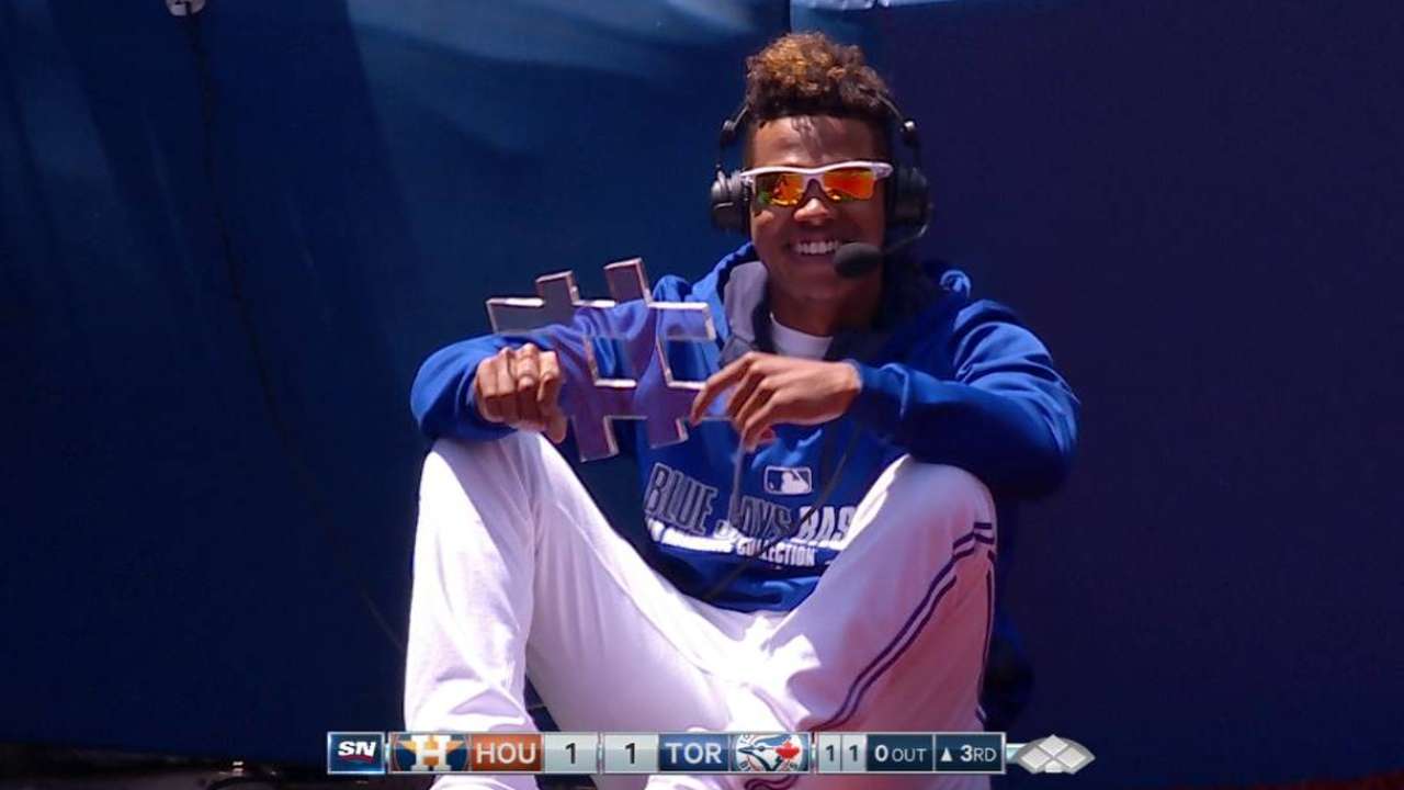 Stroman chats with the broadcast