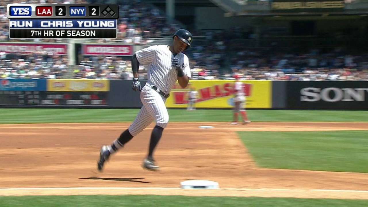 Young's game-tying solo shot
