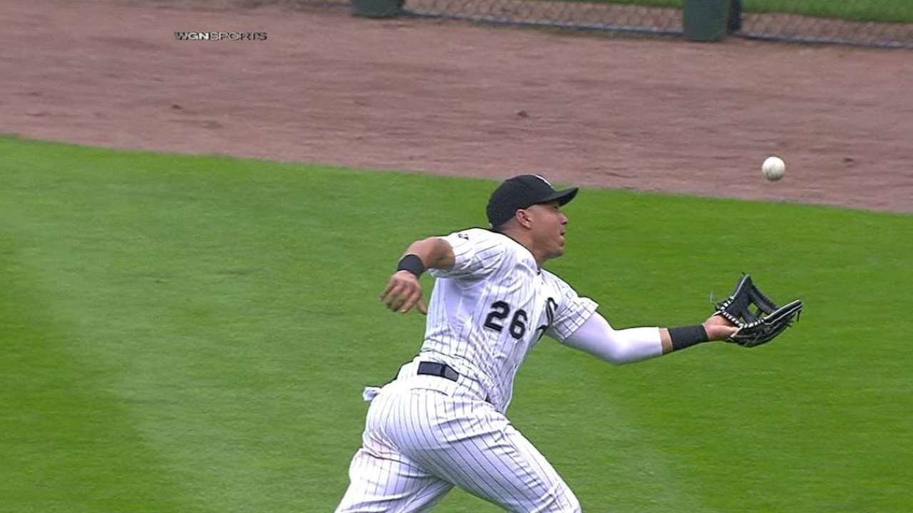 Garcia's bobbling catch