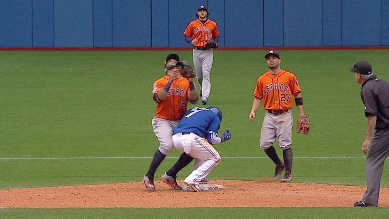 Bautista singles on miscue