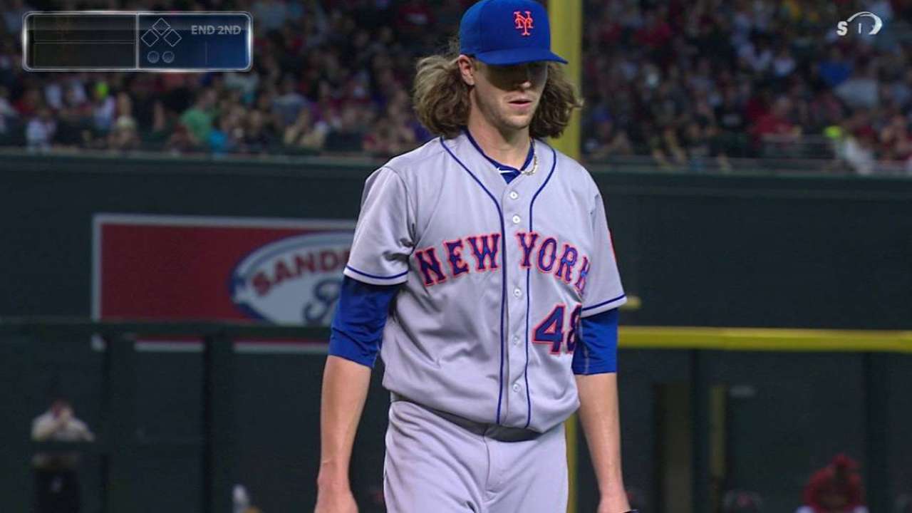 deGrom strikes out the side