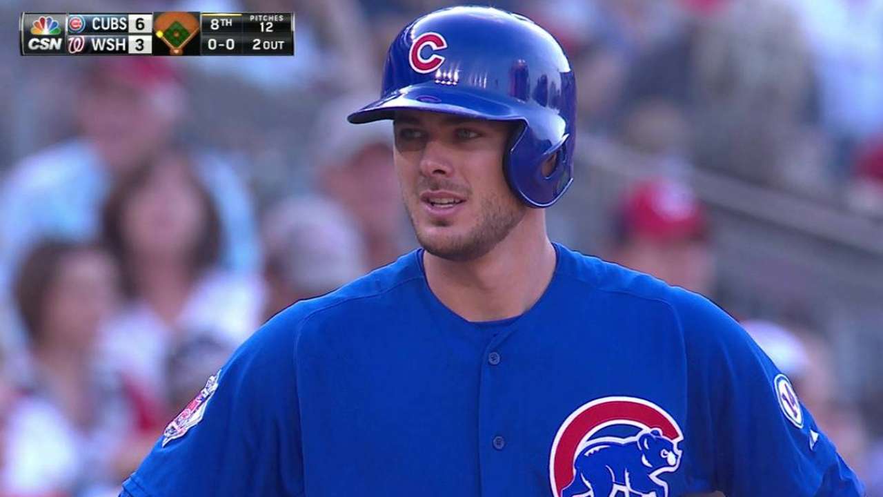 Bryant adjusts to notch three hits vs. Nats