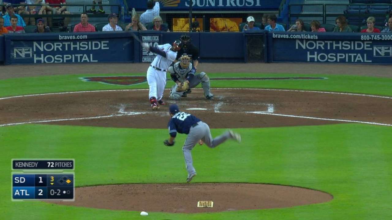 Bravos pierden ante Padres en 11 episodios
