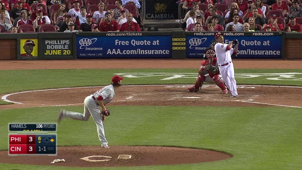 De Jesús pega su 1er HR y Rojos vencen a Filis