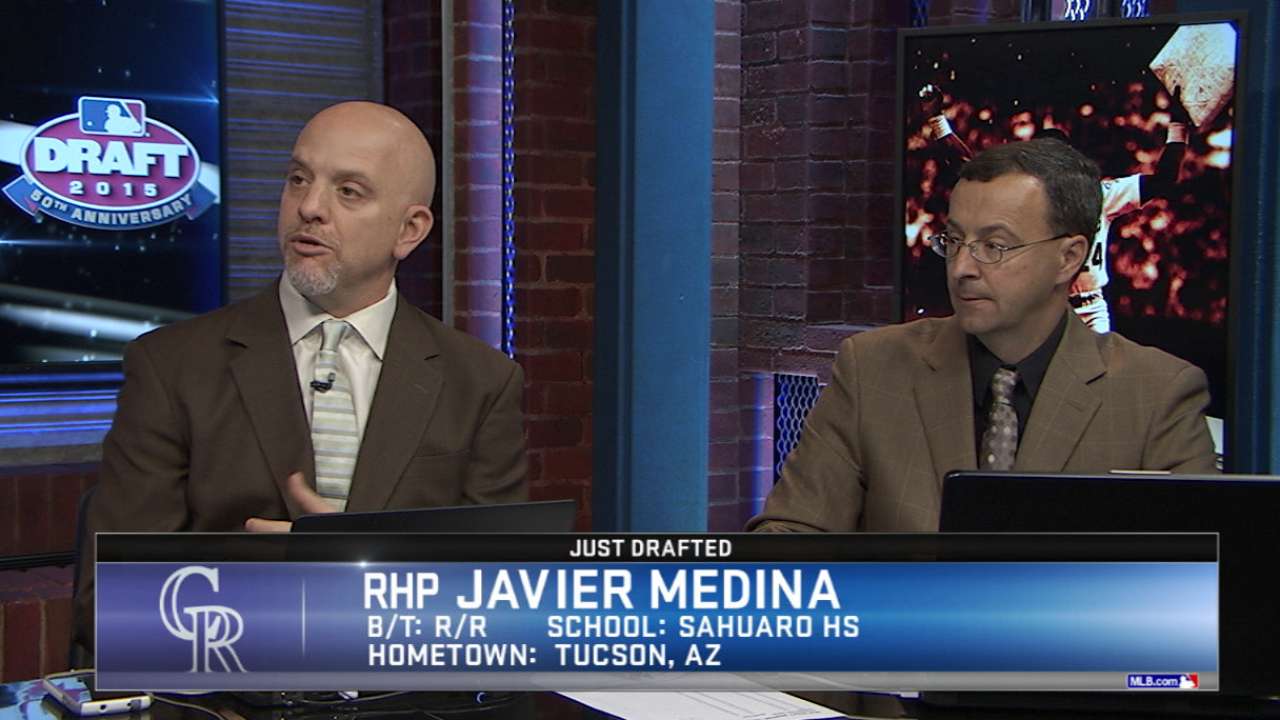 Rockies draft RHP Medina No. 77