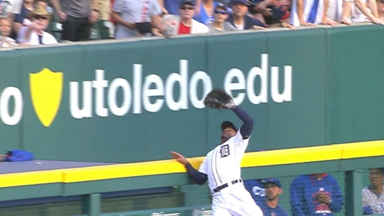 Rajai makes leaping catch to rob homer