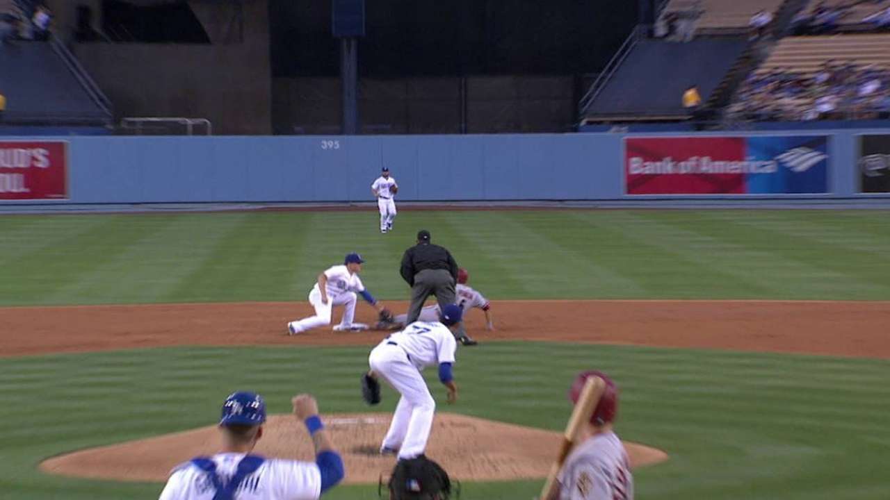 Grandal throws out Peralta