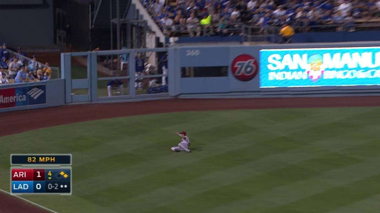 Peralta's sliding grab