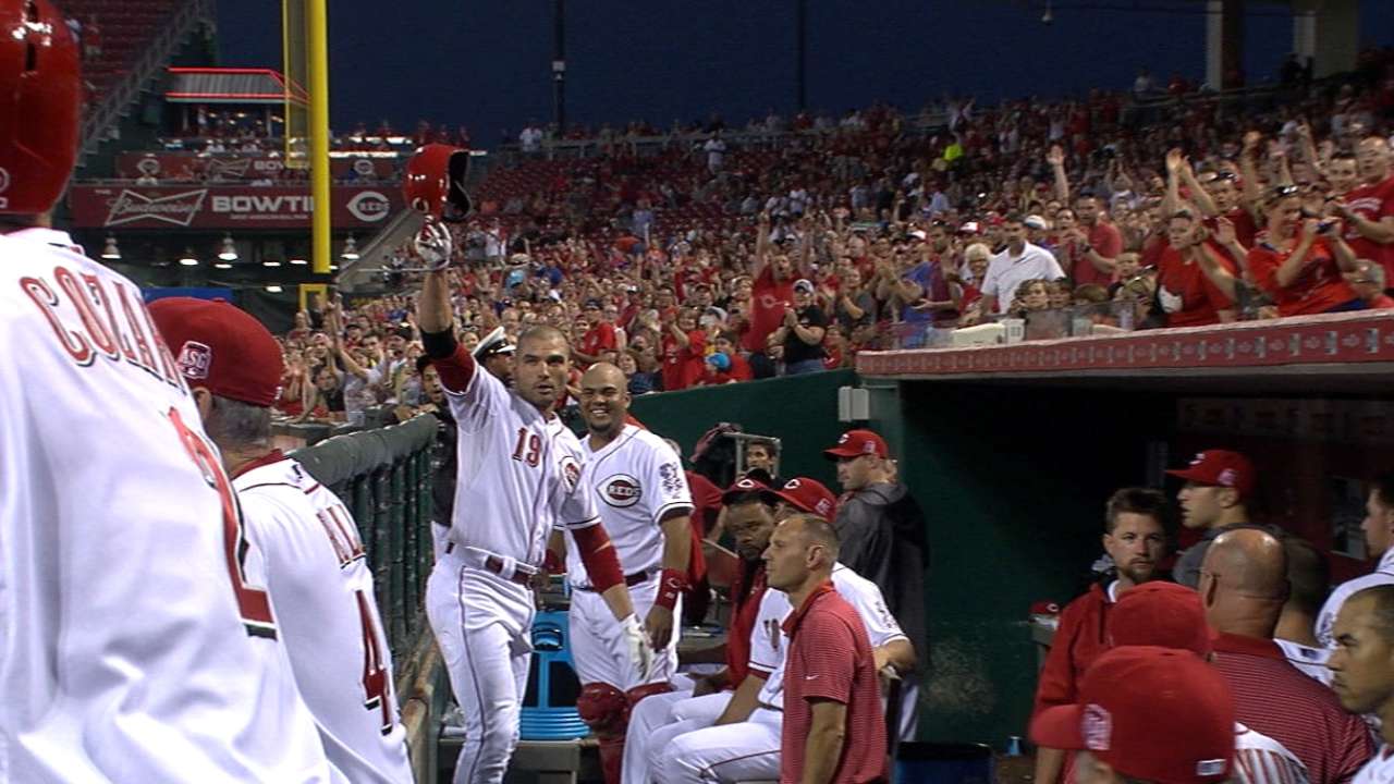 Joey Votto se unió a Johnny Bench en la historia de los Rojos