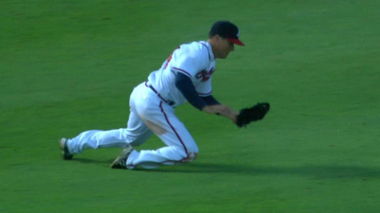 Johnson's tumbling catch