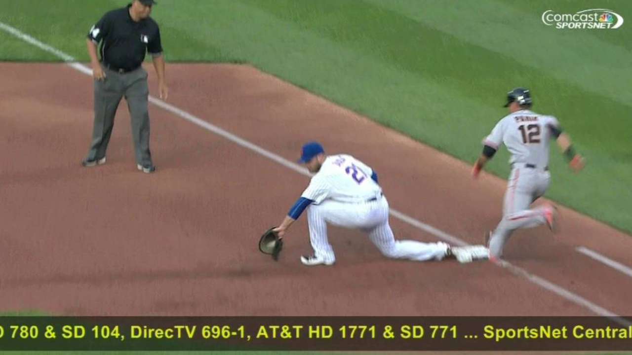 Panik's infield single
