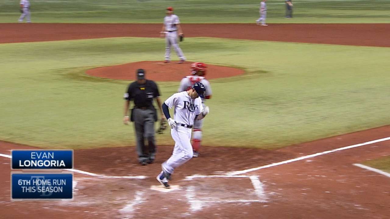 Longoria's long ball carries Rays past Angels