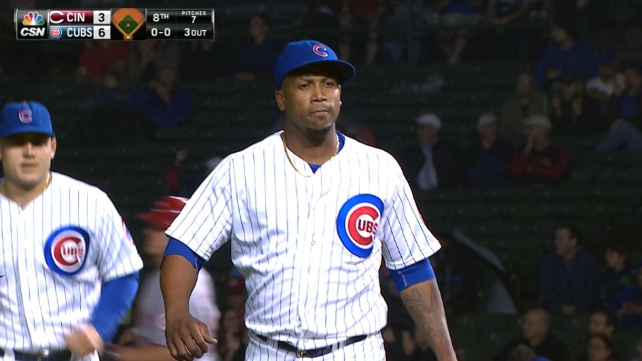 Strop's 1-2-3 inning of relief