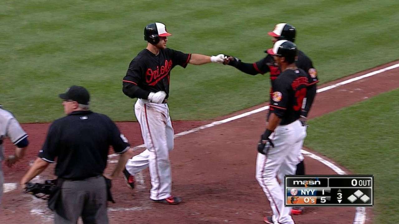 Davis' three-run blast